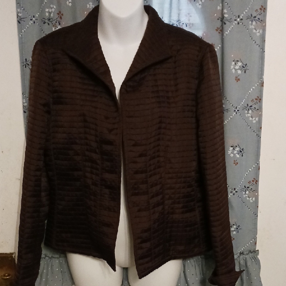 Signature Chocolate Brown Quilted Women's Blazer